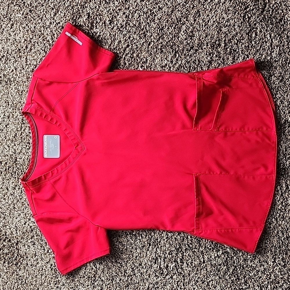 Skechers by Barco red scrub set